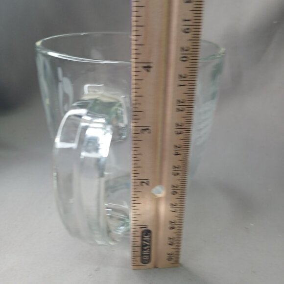 Tevana Etched Clear Glass Tea Mug Chalm Potok Quote Mug Happy Things DEFECT - Picture 7 of 10